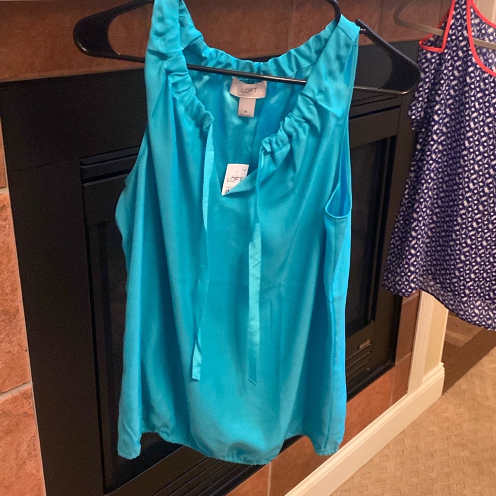 Teal blouse tank top